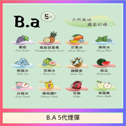 B.A 5代主機煙彈電子煙一盒三顆